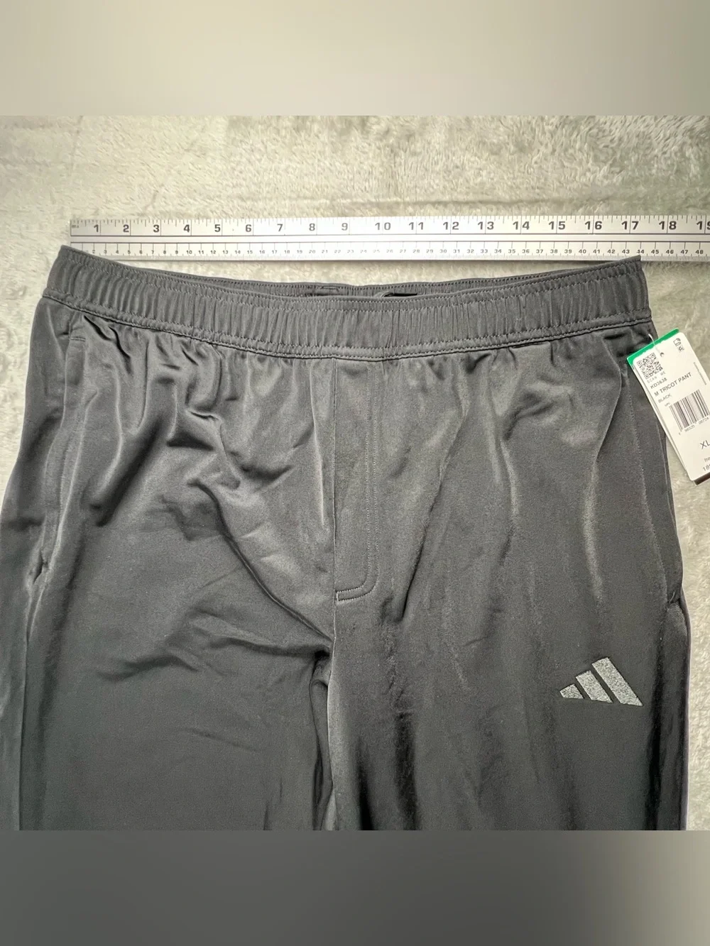 adidas Lightweight Tricot Track Pants Mens Size XL Black Tapered Leg KD3638 NWT
